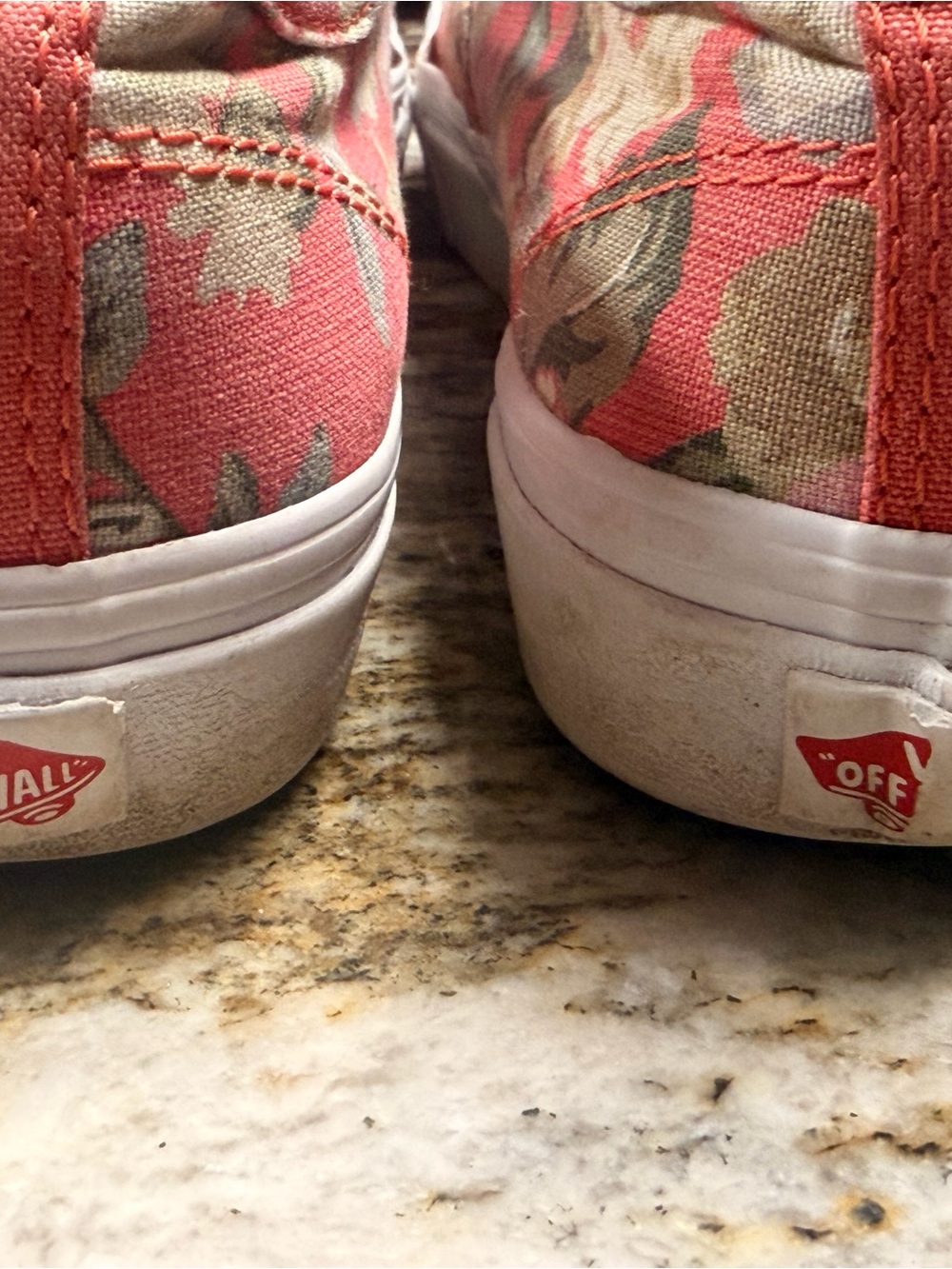 VANS Women’s Size 8.5 Coral with Floral Print Canvas Lace-Up Sneakers - Picture 9 of 13